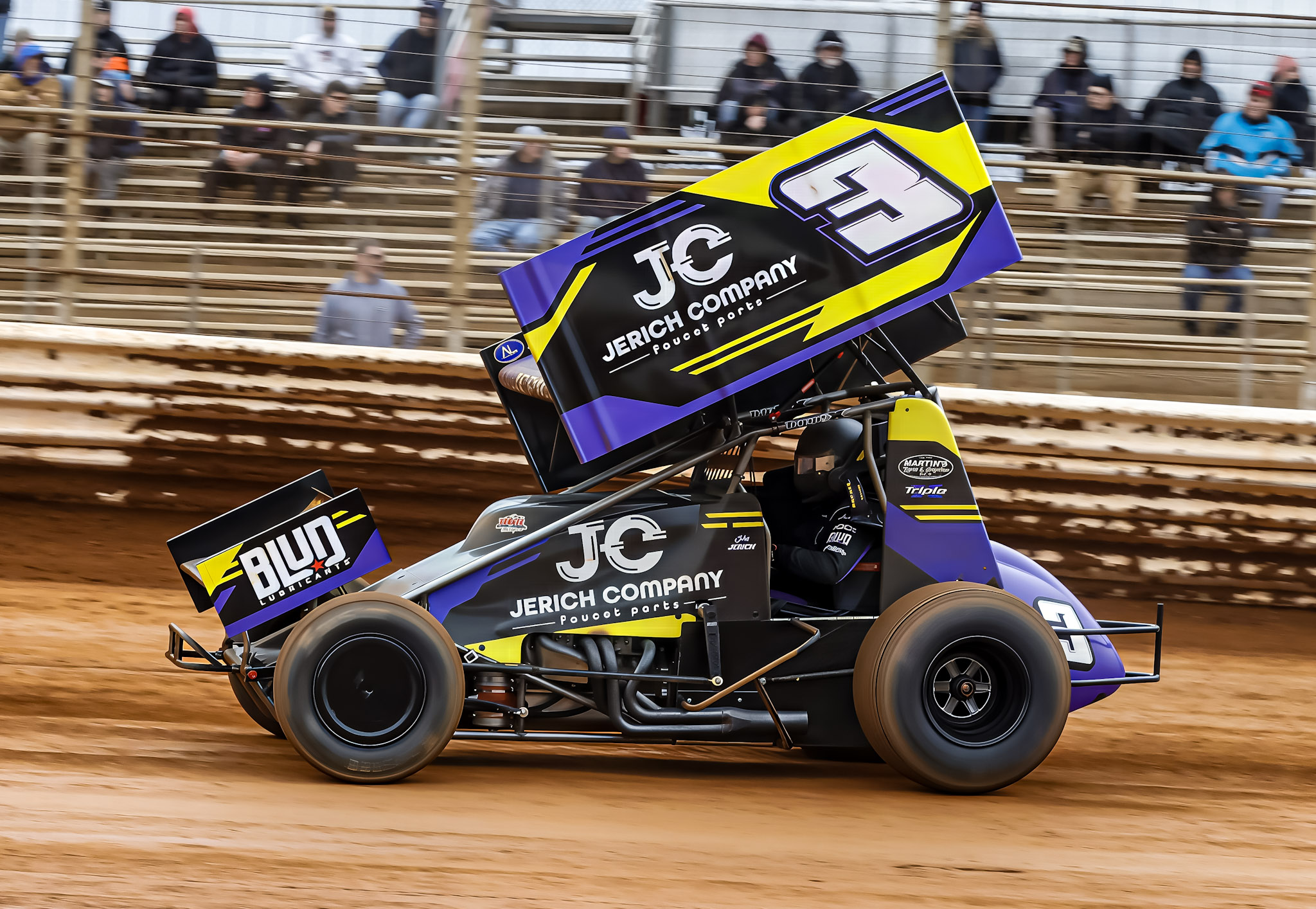 JJR No. 3 racing on dirt